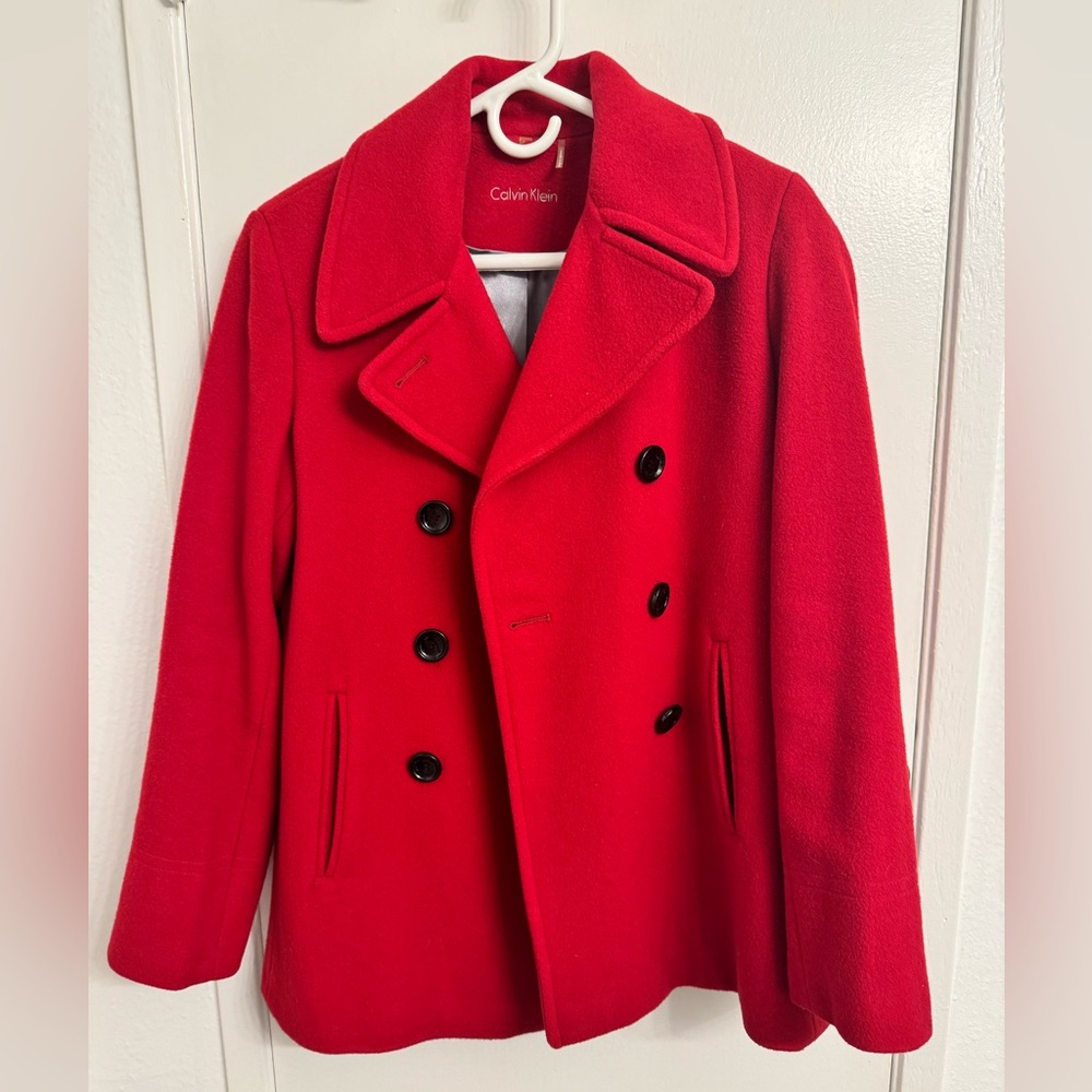 Calvin Klein double breasted wool coat